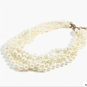 J. Crew Twisted Hammock Pearl Necklace